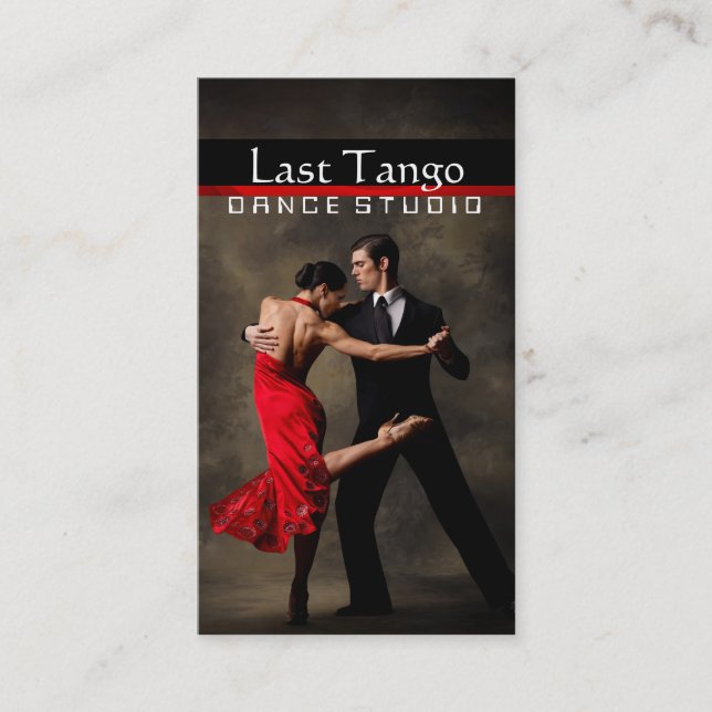 Dance Studio, instructor, bailarín, tarjeta de vis (Anverso)
