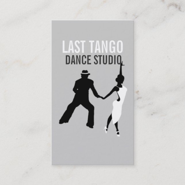 Dance Studio, instructor, bailarín, tarjeta de vis (Anverso)