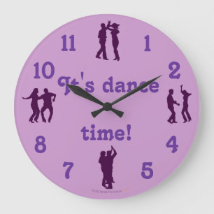 Dance Time Dance Posa Reloj Púrpura Con Números