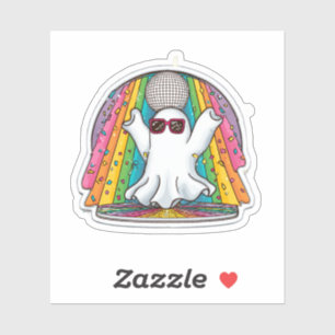 Dancing Disco Ghost Pegatina - Personalizado color