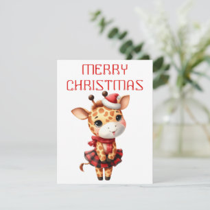 Dancing Giraffe Calf - Tarjeta de Navidades