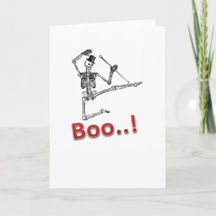 Dancing Skeleton graciosa tarjeta Fab de Halloween