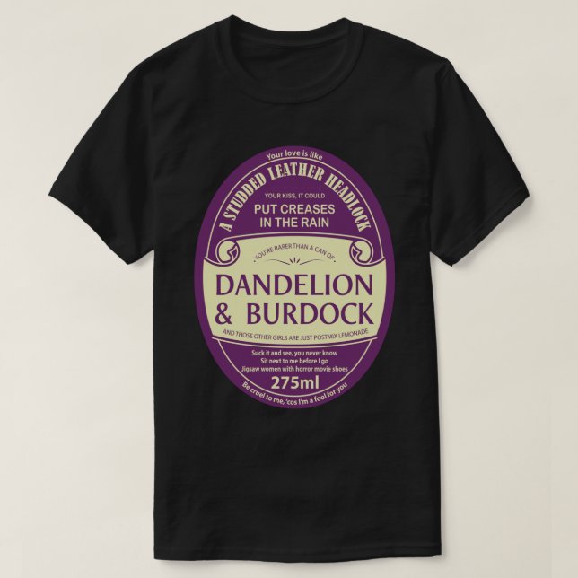 Dandelion &amp; camiseta esencial Burdock (Diseño del anverso)