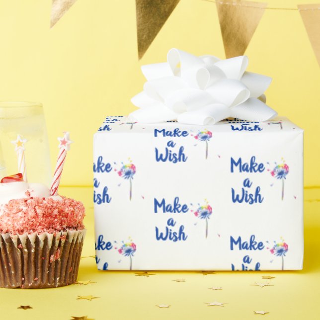 Dandelion arcoiris hace papel de Wish WiWrapping (Fiesta de cumpleaños )