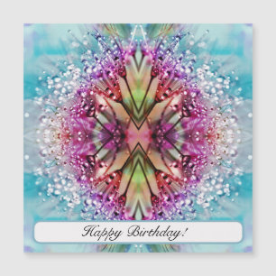 Dandelion colorido cubierto de rocío