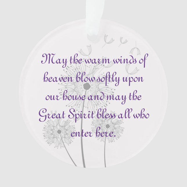 Dandelion Flowers bendice este ornamento residenci (Anverso)