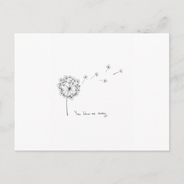 Dandelion ilustró a mano la divertida tarjeta de S (Anverso)