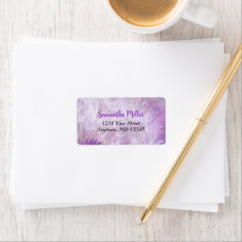 Dandelion morado suave | Etiqueta de placa de bibl
