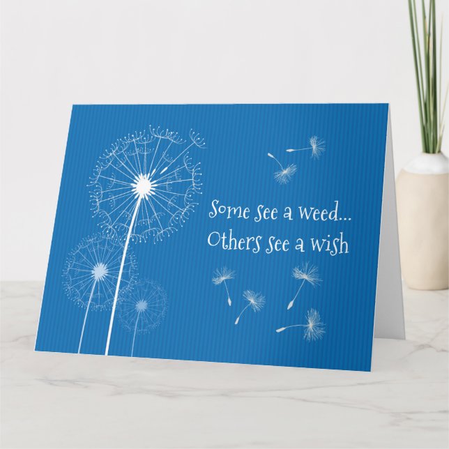 Dandelion quiere tarjeta de felicitación doblada (Anverso)