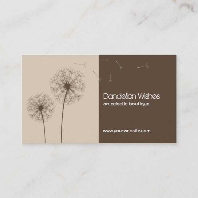 Dandelion quiere tarjeta de visita (Anverso)