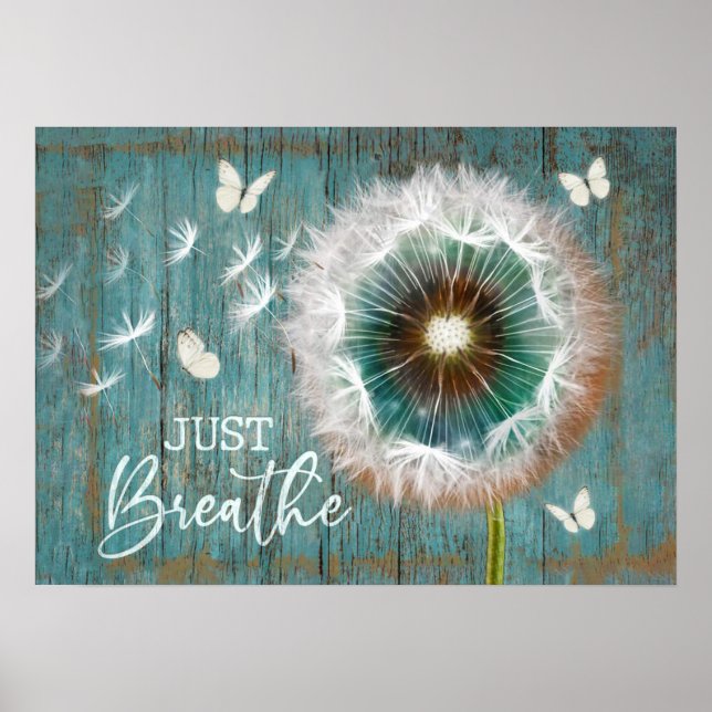 Dandelion respira el hogar Poster de decoración Ar (Frente)