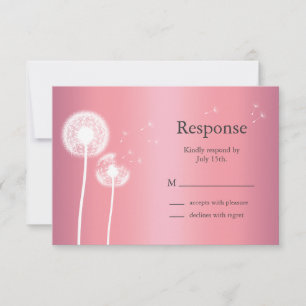 Dandelion RSVP en oro y gris Rosa