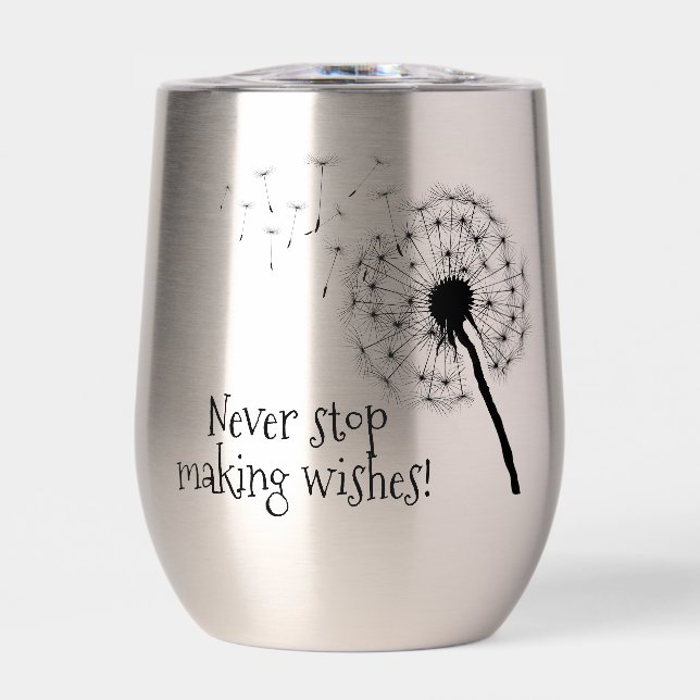 Dandelion Wire Diseñar Tumbler de Vino Termal (Frente)