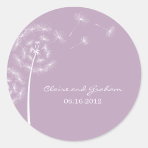 Dandelion Wish Favor Pegatina o Sello para sobres
