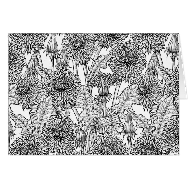 Dandelions, negro y blanco (Anverso (Horizontal))