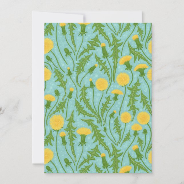 Dandelions, verde, amarillo y azul (Anverso)