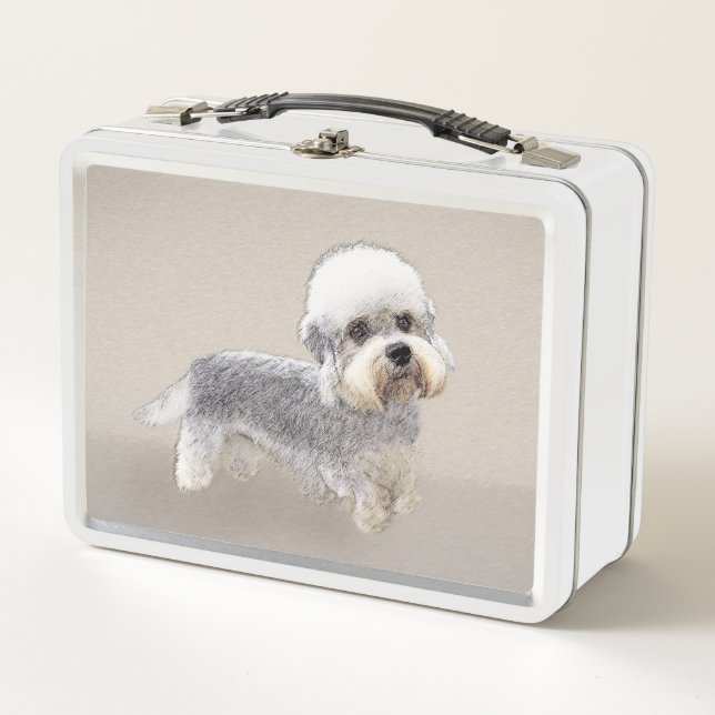 Dandie Dinmont Terrier Pintura Original De Perro (Anverso)