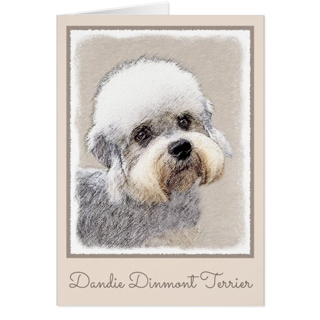 Dandie Dinmont Terrier Pintura Original De Perro (Frente)