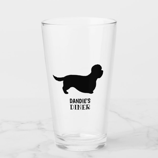 Dandie Dinmont Terrier Silhouette Personalizado Pe (Anverso)