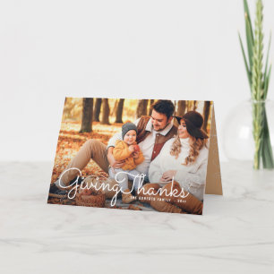DANDO GRACIAS tarjeta de foto elegante para dar