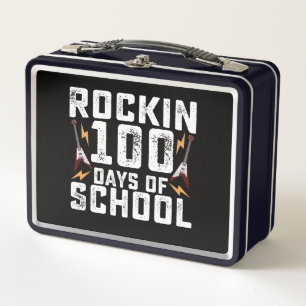 Dando rock durante 100 días de colegio guitarra de