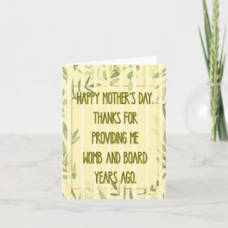 Dándome una sincera tarjeta del día de la madre