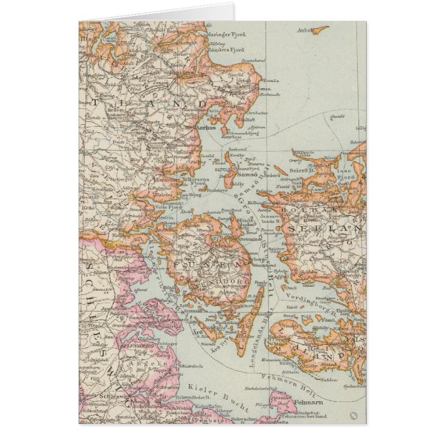 Danemark - Mapa de Dinamarca (Frente)
