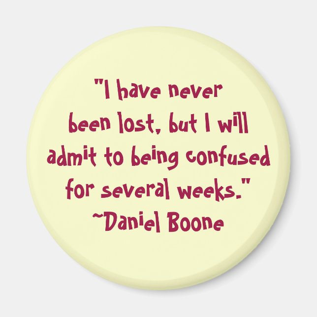 Daniel Boone perdió el imán de citas (Frente)