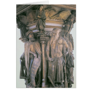 Daniel e Isaías en conflicto, pedestal hexagonal