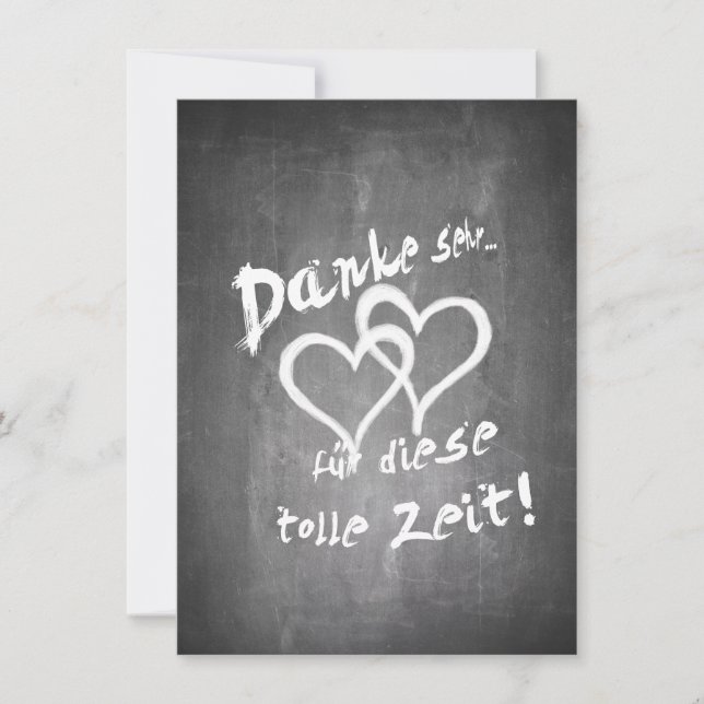 Danke für diese tolle Zeit auf einer Kreidetafel (Anverso)
