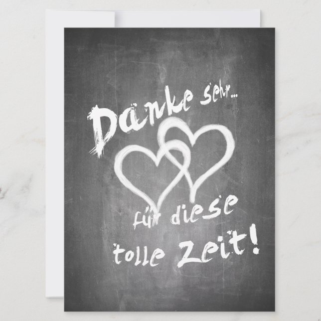 Danke für diese tolle Zeit auf einer Kreidetafel (Anverso)