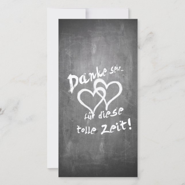 Danke für diese tolle Zeit auf einer Kreidetafel (Anverso)