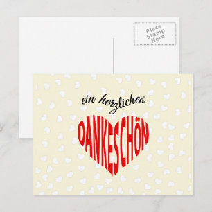 Dankeschon rojo heart gracias a la postal