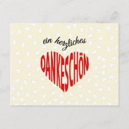 Dankeschon rojo heart gracias a la postal