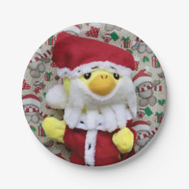 Danny Duck Santa. platos de papel