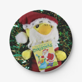 Danny Duck Santa. platos de papel