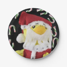 Danny Duck Santa. platos de papel