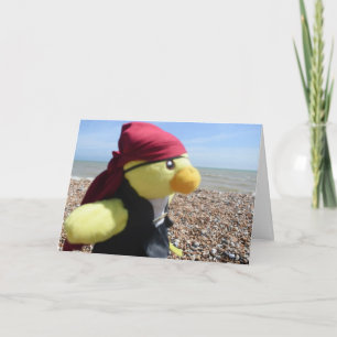 Danny Duck tarjeta de cumpleaños del pirata