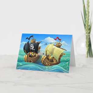 Danny Duck tarjeta de cumpleaños del pirata