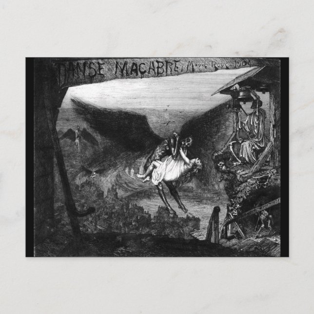 Danse macabre por la postal de Marcel Roux (Anverso)