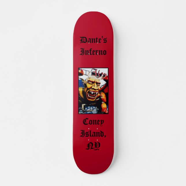 Dante's Inferno (Rojo) Skateboard Personalizado (Anverso )