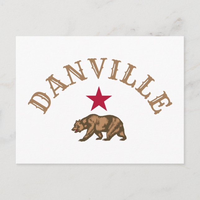 Danville, postal de California (Anverso)
