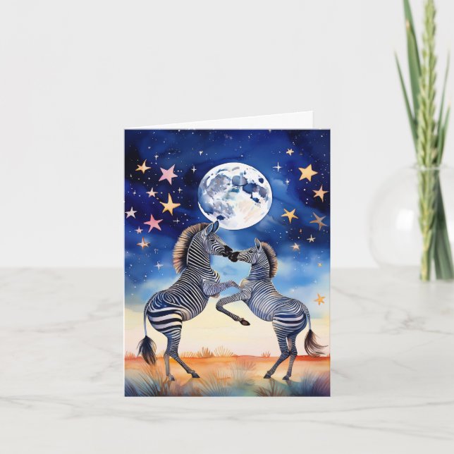 Danza a la luz de la luna cebras enamoradas (Anverso)