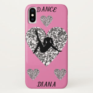 Danza apenas ahí funda de iPhone X de color rosa.