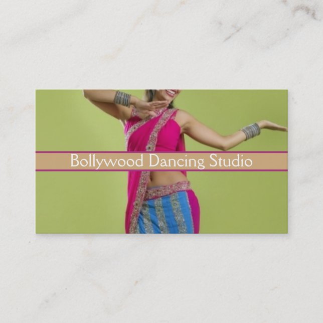 Danza Belly, instructor, Bollywood, tarjeta de vis (Anverso)