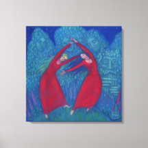 Danza de las brujas, pintura pastel, arte de fanta