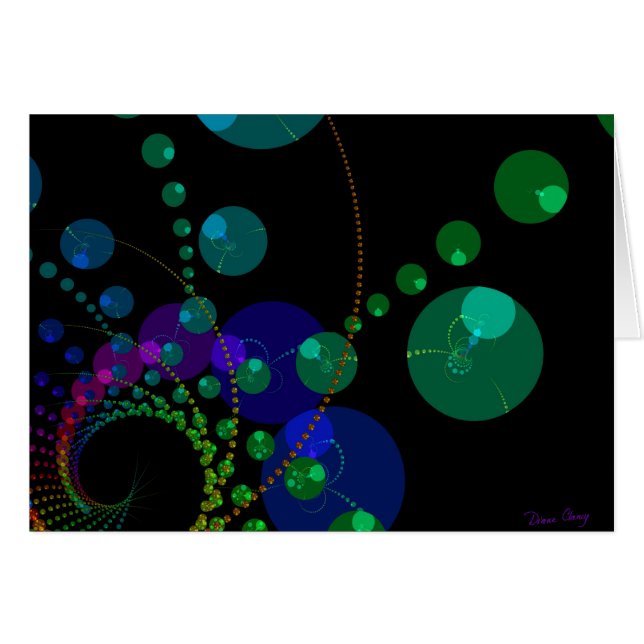 Danza de las esferas II - violeta y verde azulado (Anverso (Horizontal))