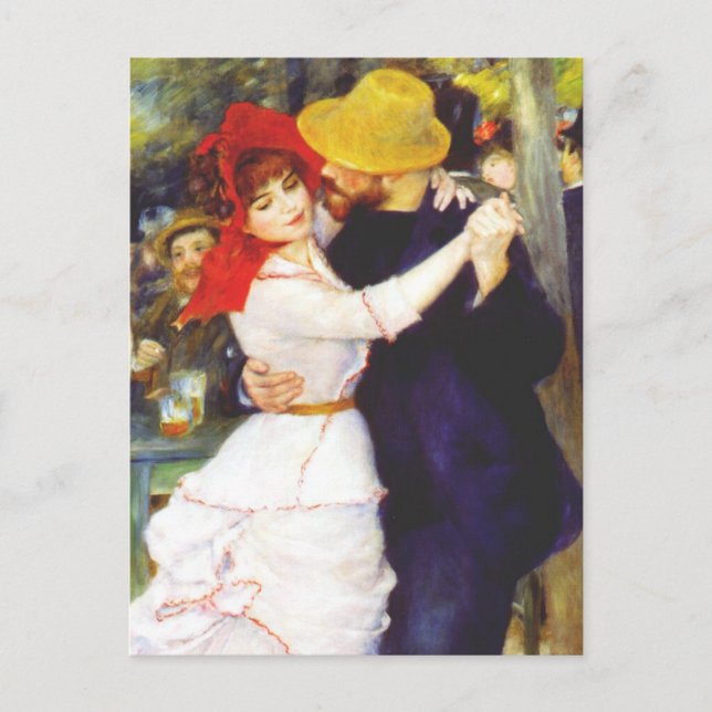 Danza de Renoir en la postal de Bougival (Anverso)