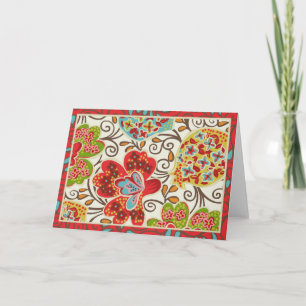 Danza de Rumba - tarjeta de felicitación crema