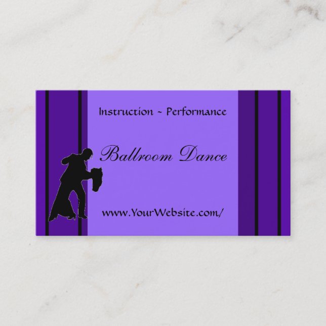 Danza de salón de baile - tarjeta de visita (Anverso)